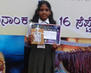 Udupi: Sakshi, student of Christ Royal School, Siddapura gets first place in English poetry